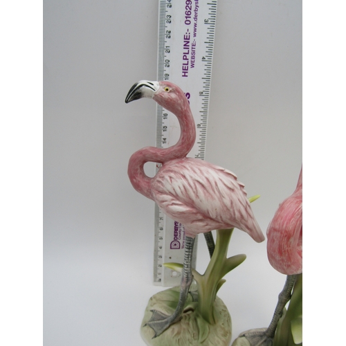 44 - A pair of Goebel fine porcelain Pink Flamingo figurine's.
C1970s