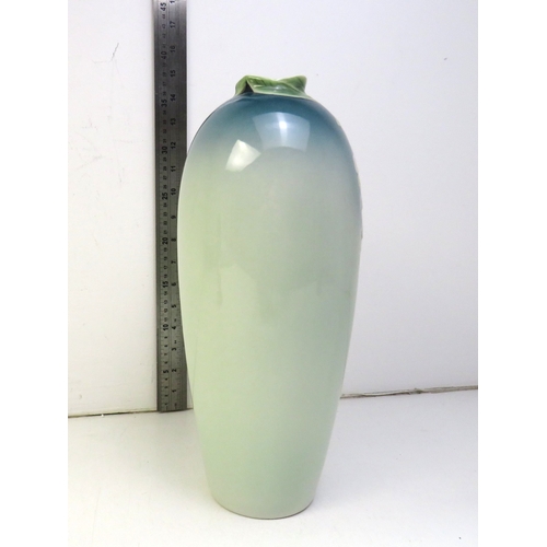 15 - Franz porcelain Plumeria vase, height 14