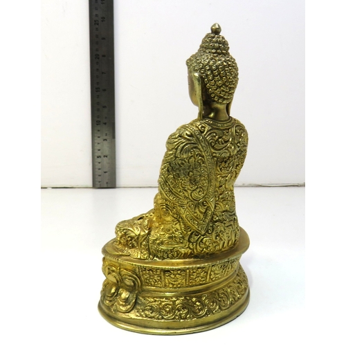 29 - Brass Indian Buddha statue.