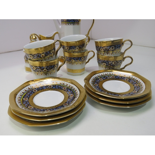7 - Hand painted Thai coffee set