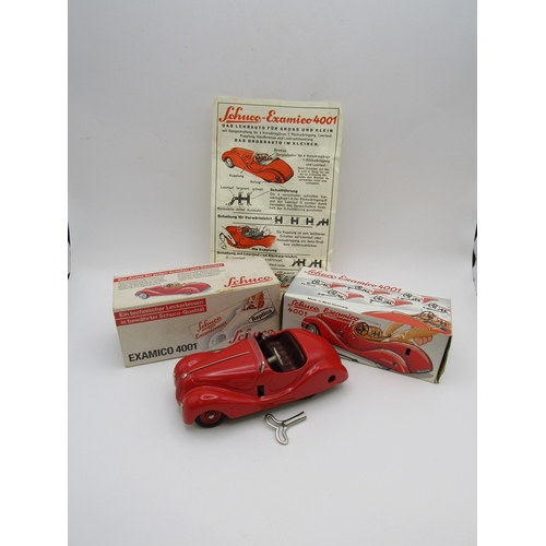 Schuco Examico 4001 replica wind up car with key, boxed with
