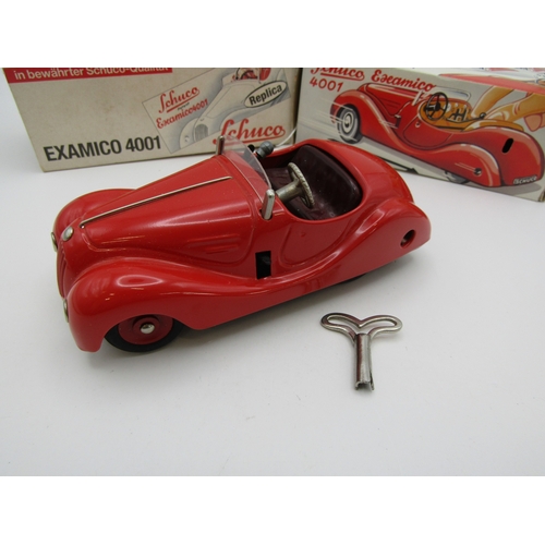 Schuco Examico 4001 replica wind up car with key, boxed with