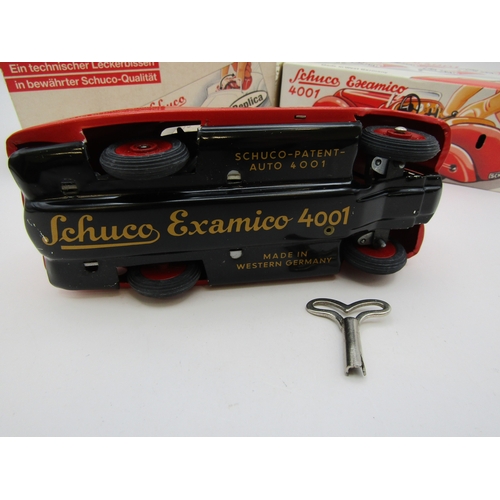 Schuco Examico 4001 replica wind up car with key, boxed with