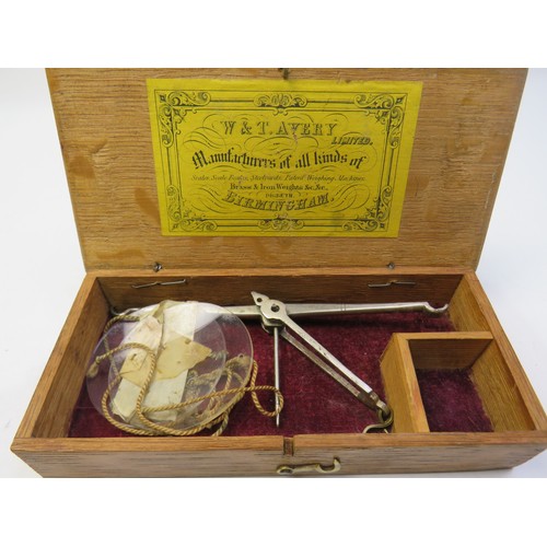 141 - Wooden boxed scales