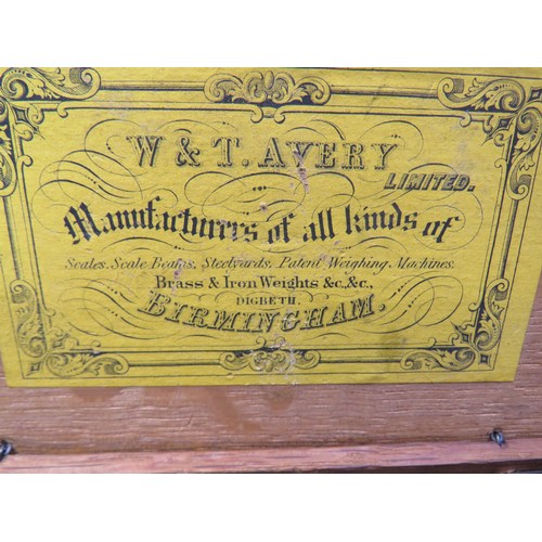 141 - Wooden boxed scales