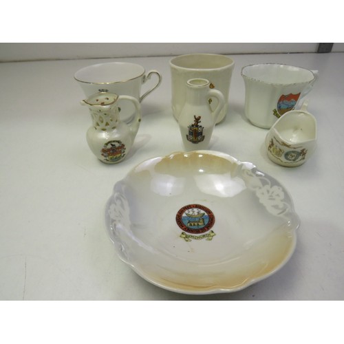 132 - Six crested ware items