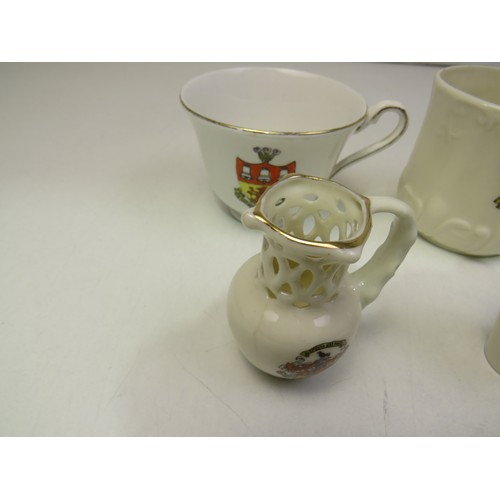 132 - Six crested ware items