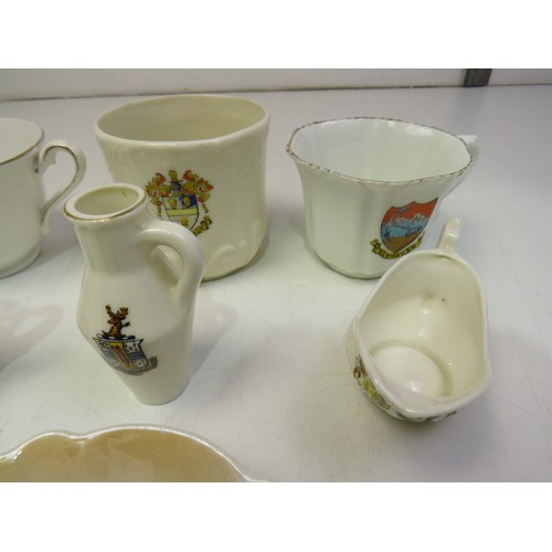 132 - Six crested ware items