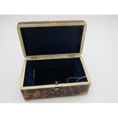 Victorian Tortoiseshell veneered trinket box.