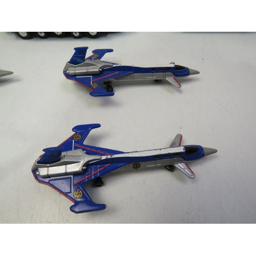 279 - Collectable toys including Captain Scarlet Spectrum Jet plane's, Dinky 102 Joe's Car and five Spectr... 