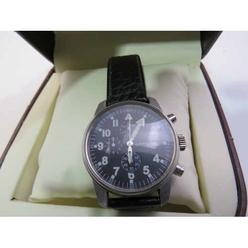 440 - Boxed Orvis chronograph watch