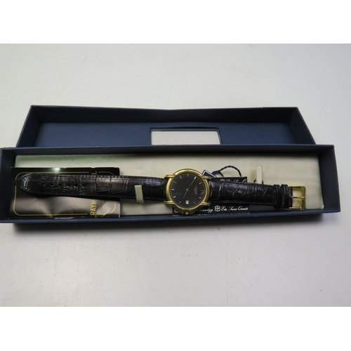 449D - Boxed Raymond Weil Geneve watch with leather strap