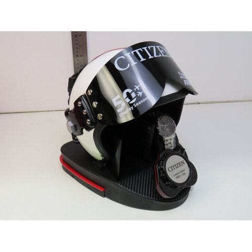 449I - Citizen Red Arrows chronotime A.T Limited Edition watch, wallet and helmet set to commemorate their ... 