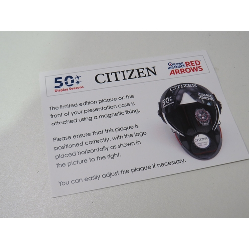 449I - Citizen Red Arrows chronotime A.T Limited Edition watch, wallet and helmet set to commemorate their ... 