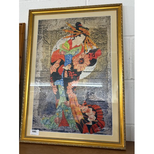 105 - Geisha Entertainer framed print by artist John Butler.