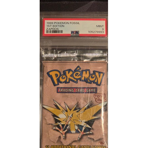 1 - 1999 Pokemon Fossil 1st edition Zapdos-unopened pack
PSA- Mint 9.