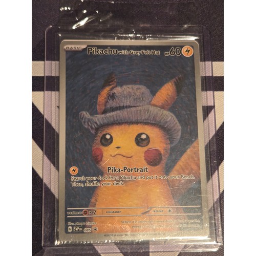 2 - Pokémon Pikachu with grey felt hat in original sealed packet