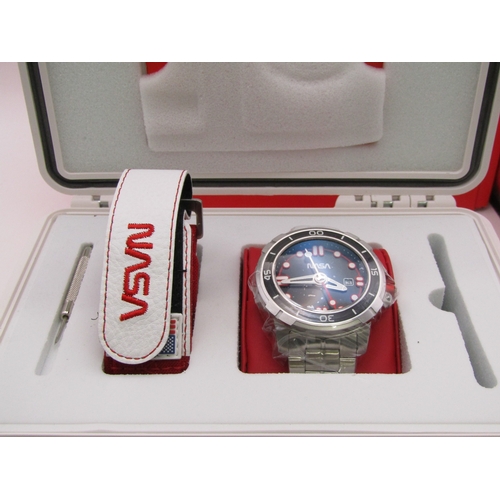 36 - Boxed Nubeo NASA watch with certificate of authenticity to verify Space flight