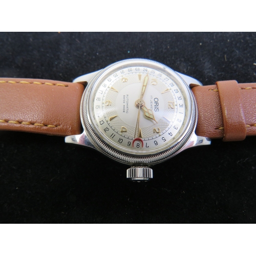 435 - Oris automatic watch with leather strap