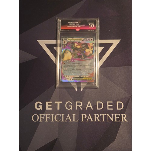15 - Mega Lopunny EX 084/094-2025
Phantasmal Flames
Get Graded Gem Mint 10