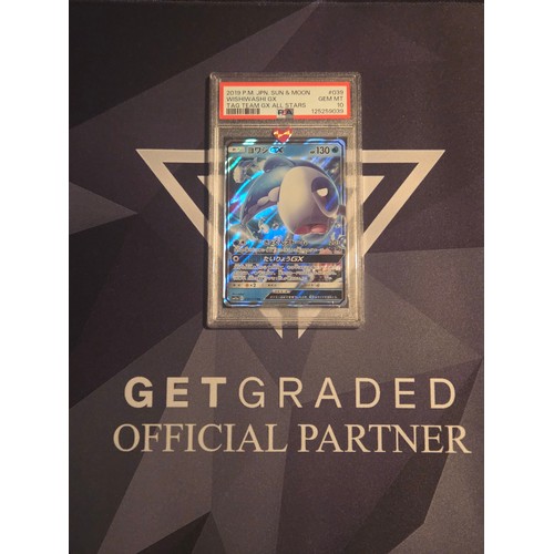 16 - 2019 P.M JPN. Sun and Moon Wishiwashi GX
Tag Team GX All Stars PSA #39 GEM MT 10
