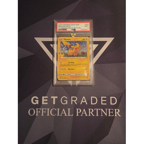 17 - 2020 Pokemon SWSH BSP Pikachu-Holo
21 General Mills 25th Aniversary 
PSA #39 MINT 9