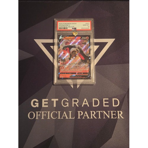 20 - 2020 Pokemon SWSH Houndoom V Darkness Ablaze
PSA #21 Gem MT 10