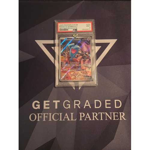 21 - 2025 Pokemon SVP EN Rockets Wobbuffet Destined Rivals ETB
PSA #203 MINT 9