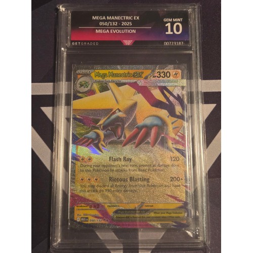 22 - Mega Manectric EX 050/132-2025
Mega Evolution
Get Graded GEM Mint 10