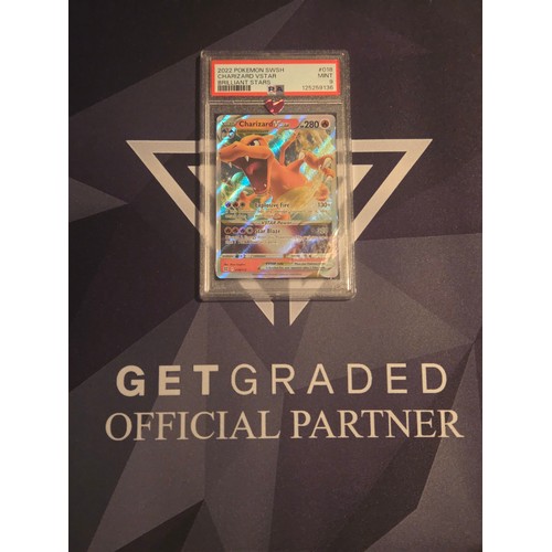 30 - 2022 Pokemon SWSH 
Charizard VSTAR Brilliant Stars 
PSA #18 MINT 9