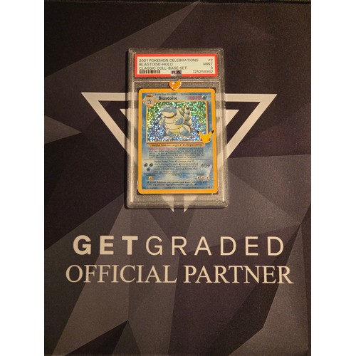 32 - 2021 Pokemon Celebrations Blastoise-Holo
Classic Coll-Base Set 
PSA #2 MINT 9
