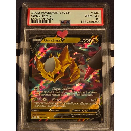 35 - 2022 Pokemon Swsh Gira Tina V Lost Origin
PSA #130 Gem MT 10
