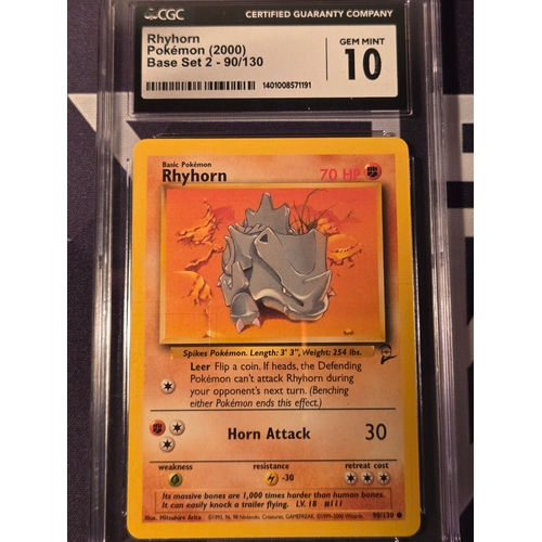 37 - Rhyhorn Pokèmon (2000) Base Set 2-90/130
Gem Mint 10

Morpeko VMAX Pokèmon (2021) Shining Fates
-038... 