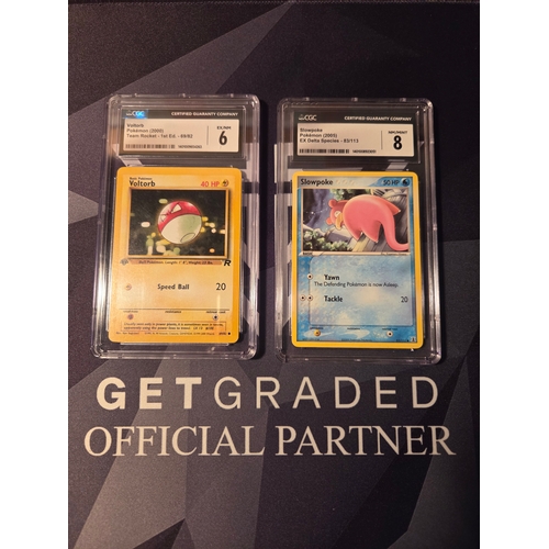 47 - Voltorb Pokèmon (2000) Team Rocket-1st Ed.-69/82 EX/NM 6
Slowpoke Pokèmon (2005) EX Delta Species- 8... 