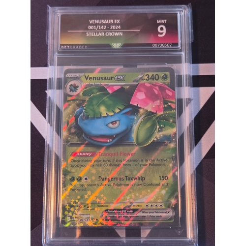 52 - Reuniclus 171/162-2024 Temporal Forces
Gem mint 10
Venusaur EX 001/142-2024 Stellar Crown
Mint 9