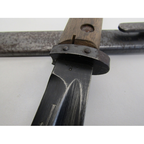 6 - Vintage Military German Rifle Bayonet and Scabbard.