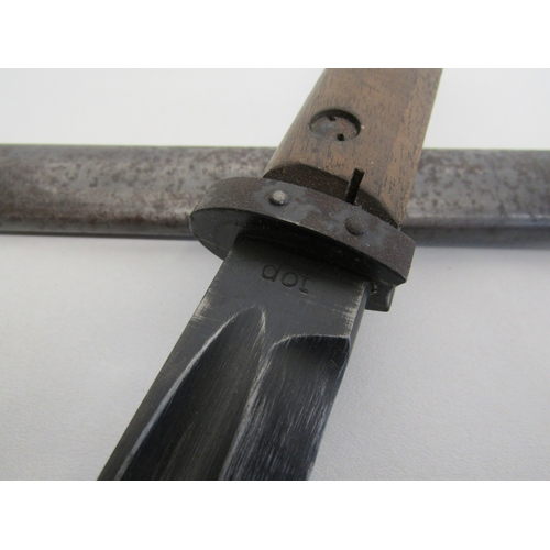 6 - Vintage Military German Rifle Bayonet and Scabbard.