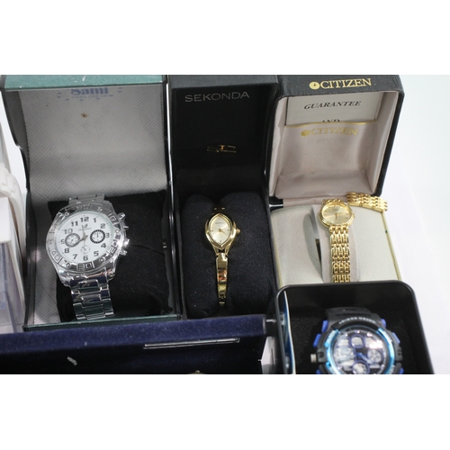 642 - Job Lot Assorted Boxed Watches Quartz Ice Skmei UNTESTED