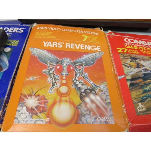 385 - Atari Video computer system and games, including Space invaders, Yar's revenge and Combat