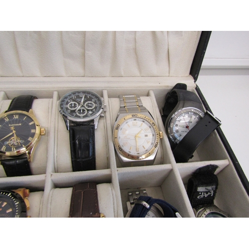 33 - Watch display box with twelve watches.