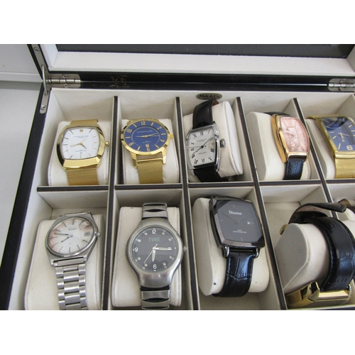 23 - Watch display box with twelve watches.