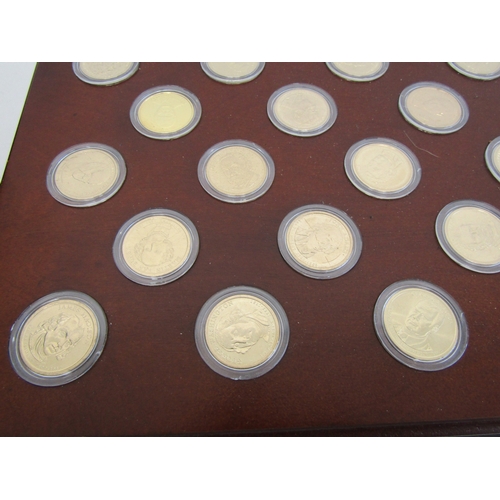 21 - Danbury Mint US Presidential Dollar uncirculated collection set.