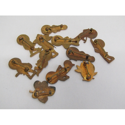 36 - A collection of vintage Robertsons golly and fruit badges.