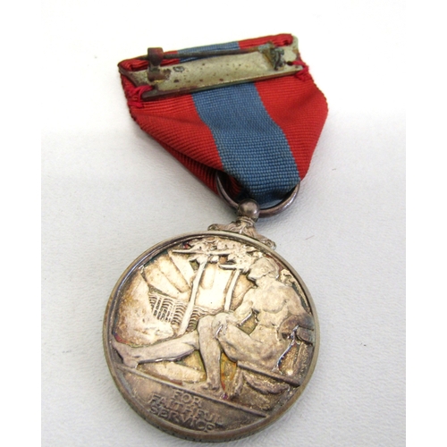 24 - Boxed Imperial Service medal with paperwork to John William Bower.