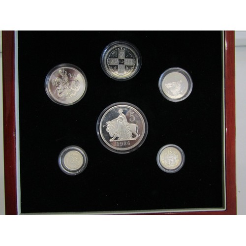 44 - A Silver proof set George VI 925% Silver 6 coins set