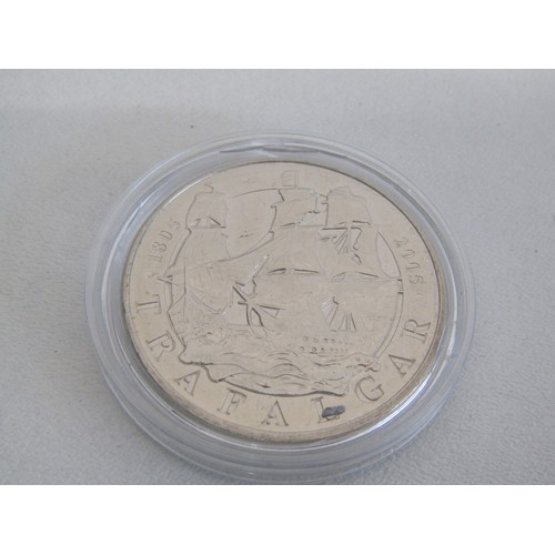 49 - Two commemrotive coins Moon landing and Trafalger