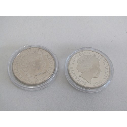 49 - Two commemrotive coins Moon landing and Trafalger