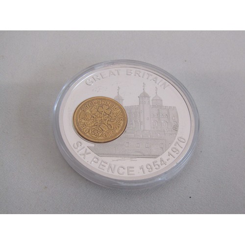 50 - Three 2oz coins history of British currency