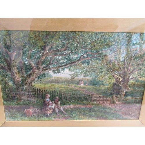 53 - Edmund Morison Wimperis 1835-1900 signed and dated 1867, water colour with Gum Arabic-in a fine gilt... 