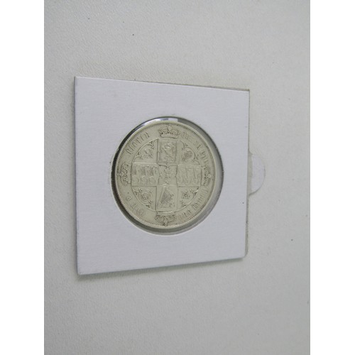 59 - 1878 Queen Victoria Florin, a rare coin in this condition uncirculated.